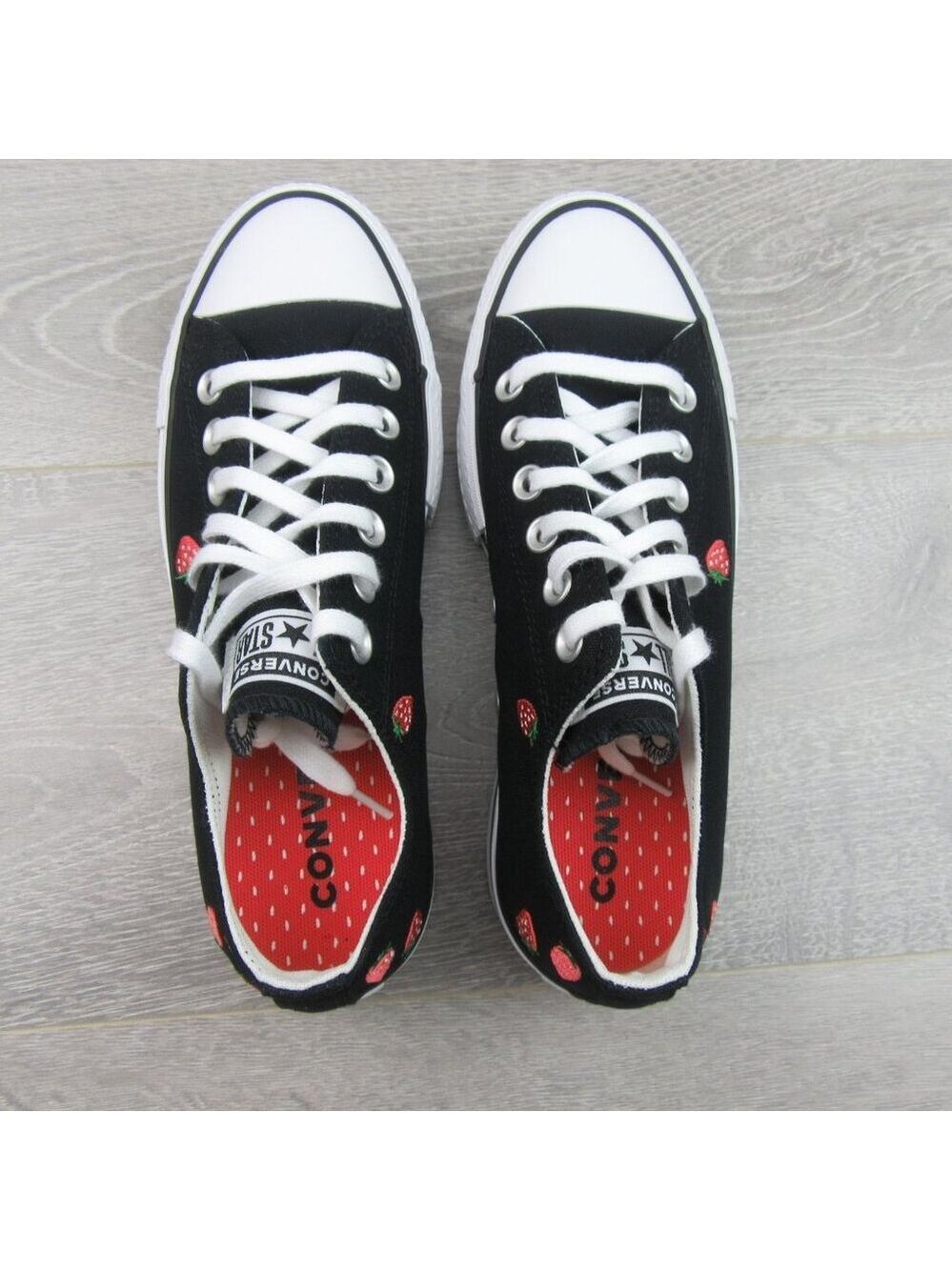 Converse CTAS Lift OX Strawberry Women's Size 7 Black White Sneakers NEW - Picture 10 of 14